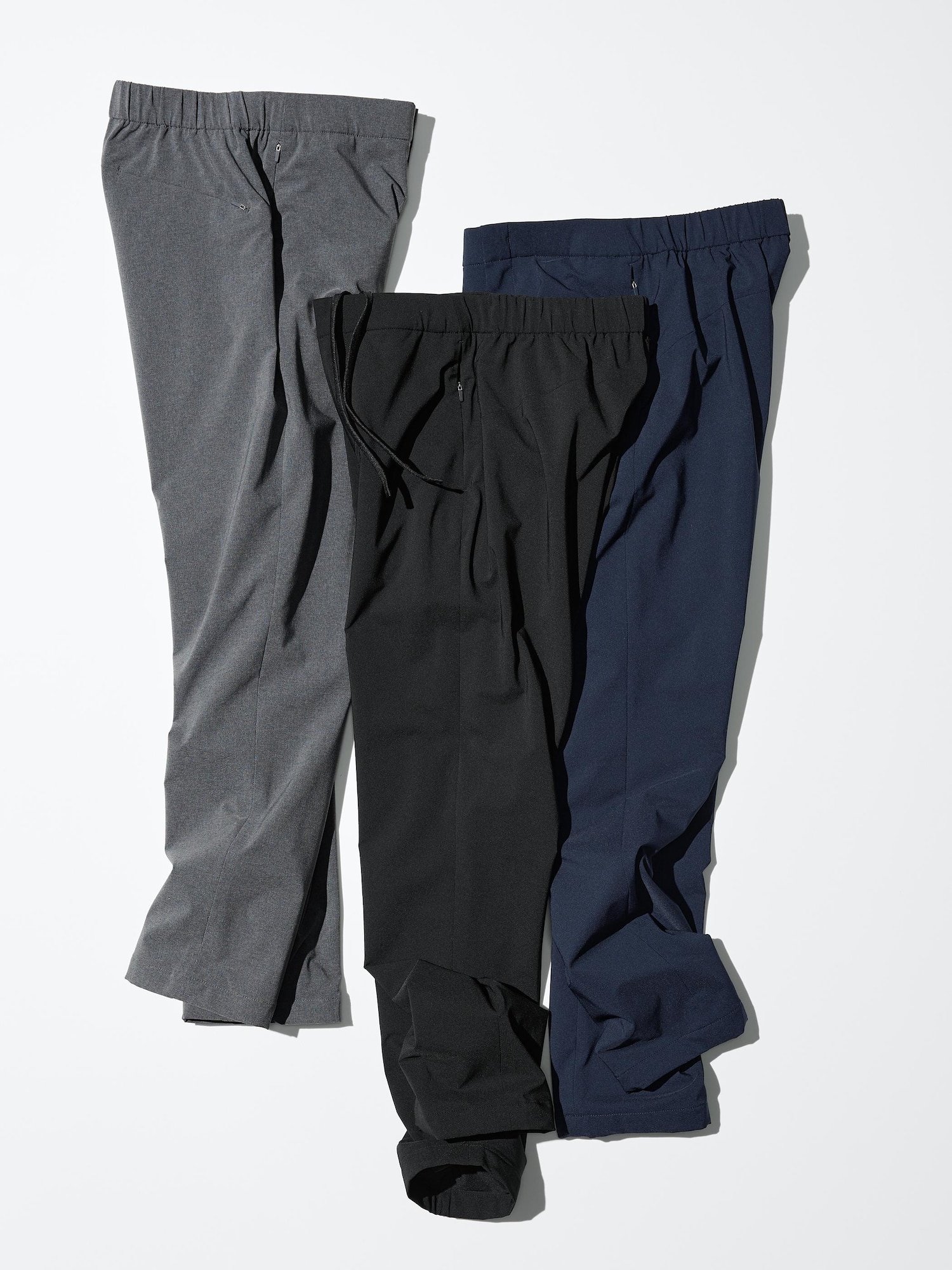 calorie 白ステッチ　クリーンテックパンツ ハイテンションストレッチ 裏起毛ワイドパンツ (87027) – trois