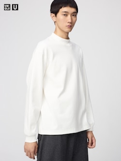 ブラッシュドモックネックTシャツ/長袖