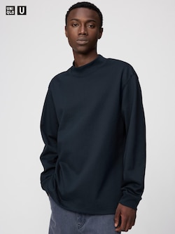 ブラッシュドモックネックTシャツ/長袖