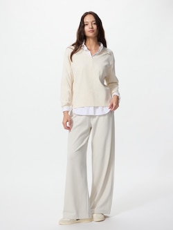 ウォームフリースストレートパンツ/丈長め