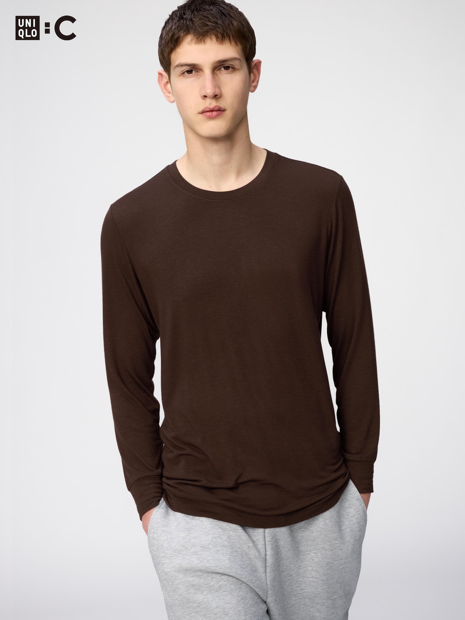 極暖ヒートテックカシミヤブレンドクルーT/9分袖