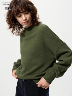 ラムモックネックセーター