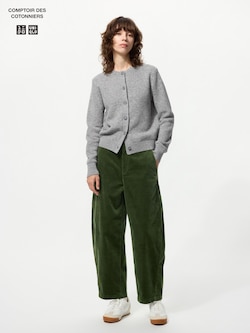 コーデュロイカーブパンツ/丈短め