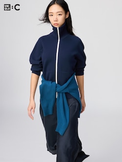 ミラノリブフルジップカーディガン