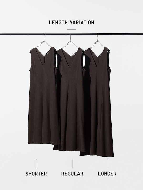 ブラッシュドジャージーワンピース/丈長め