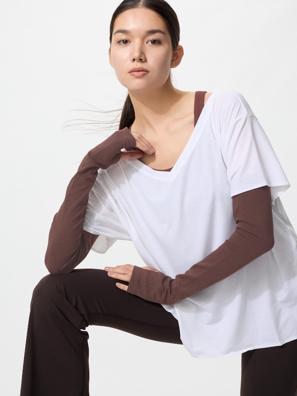 UVカット リブ アームカバー