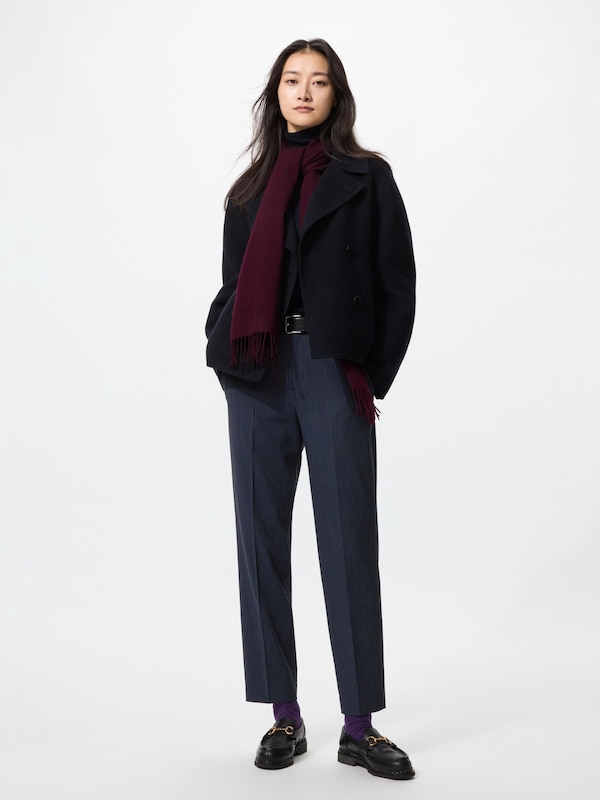 スマートアンクルパンツ/ストライプ/丈長め