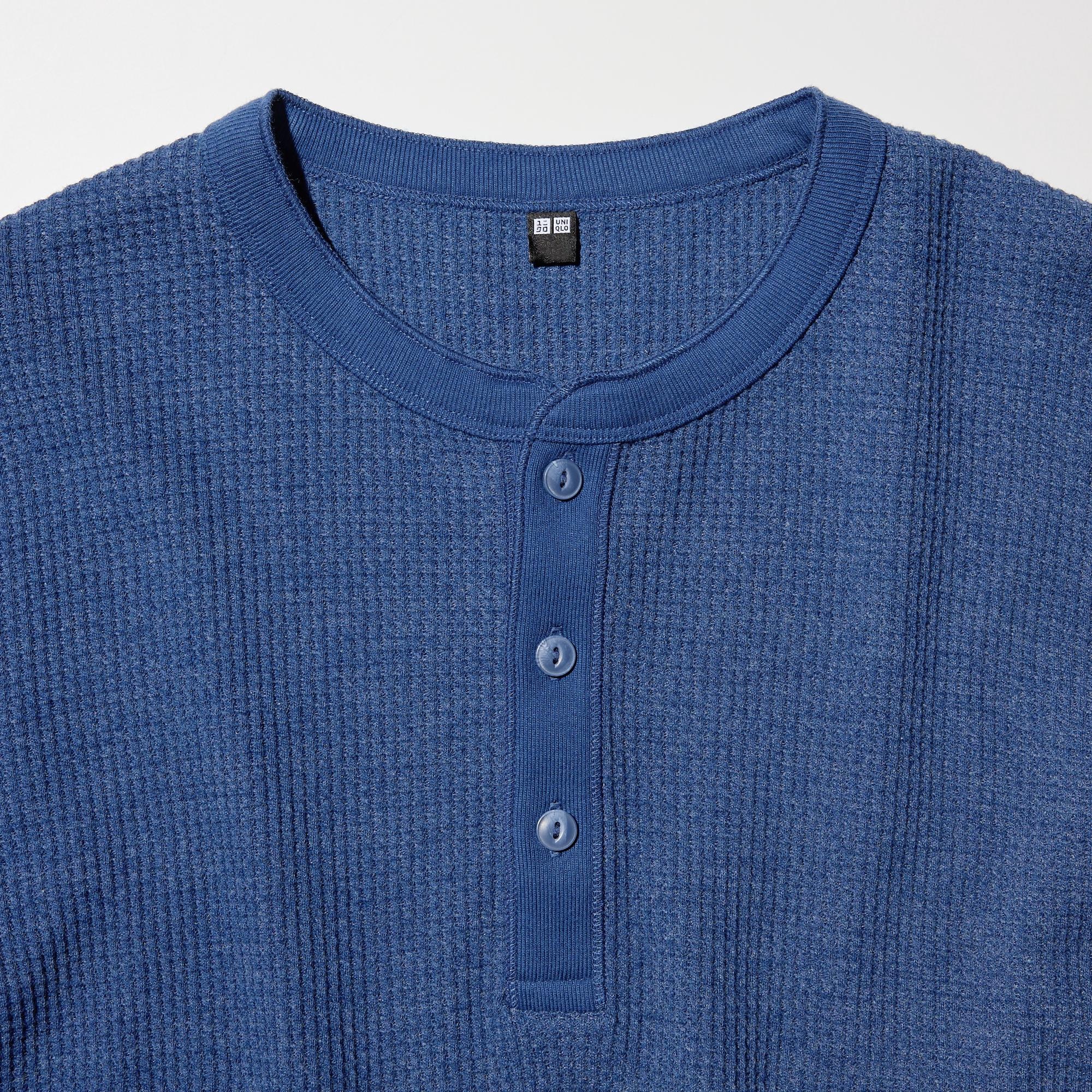 MEN ワッフルヘンリーネックTシャツ/長袖 | UNIQLO UNIFORM