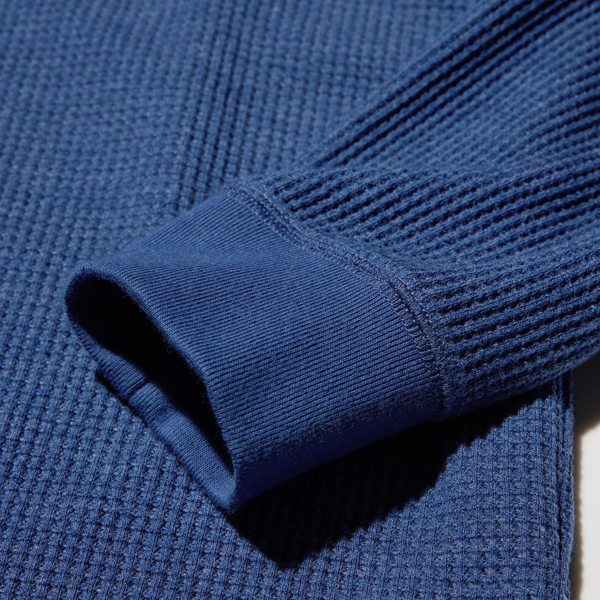 MEN ワッフルヘンリーネックTシャツ/長袖 | UNIQLO UNIFORM