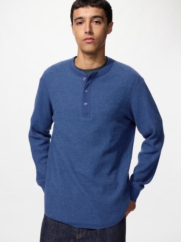 ワッフルヘンリーネックTシャツ 14