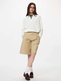 ワッフルヘンリーネックTシャツ/長袖