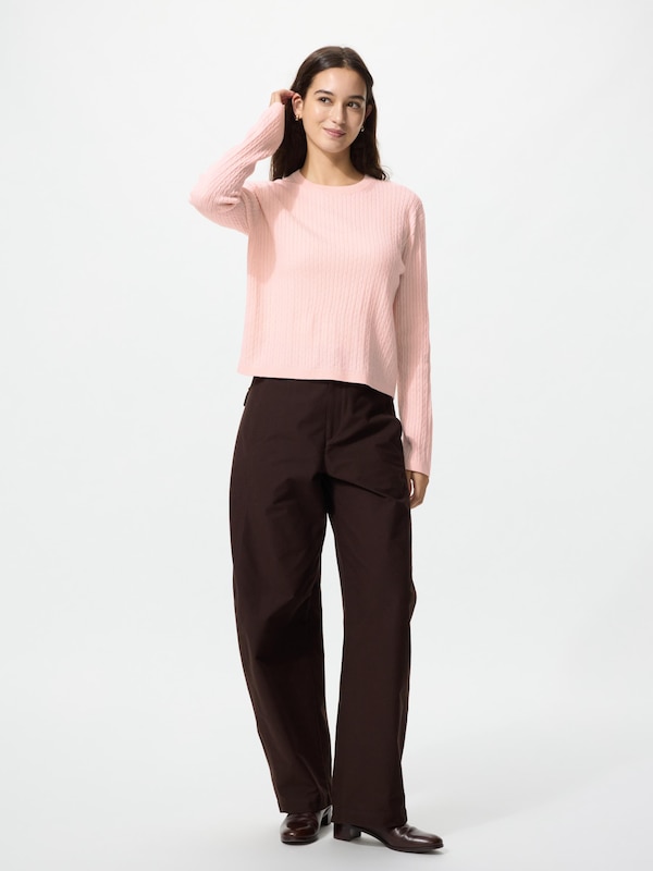 ミニケーブルクルーネックセーター