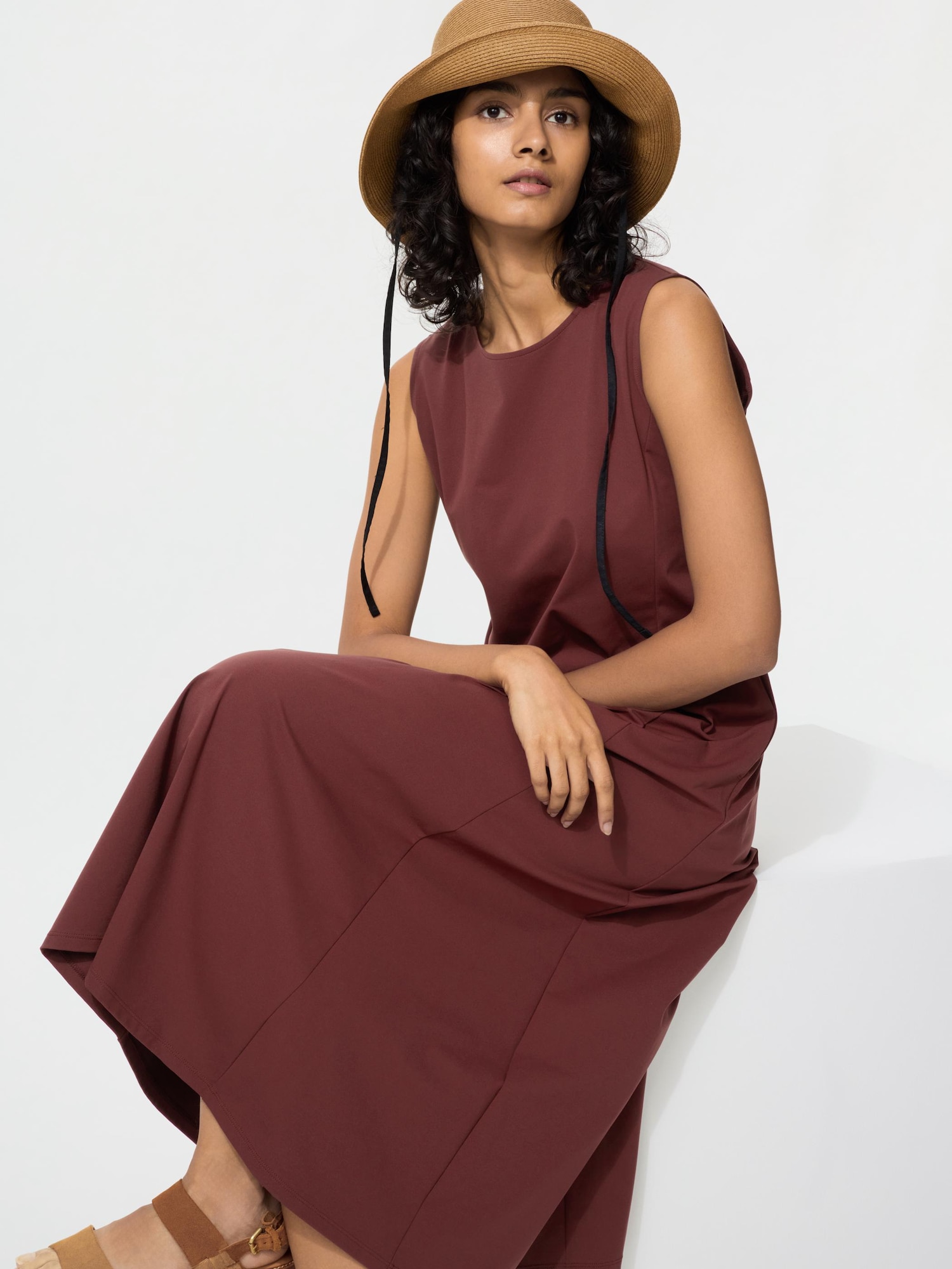 ユニクロ公式 | ウルトラストレッチエアリズムワンピース/ノースリーブ