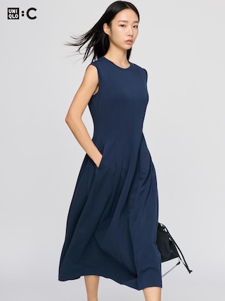 フィットアンドフレアワンピース/ノースリーブ