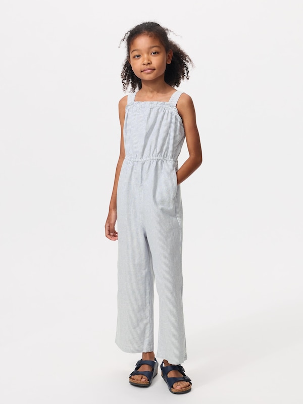 GIRLS リネンブレンドサロペット