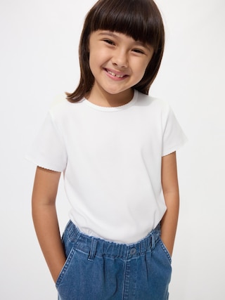 GIRLS リブTシャツ
