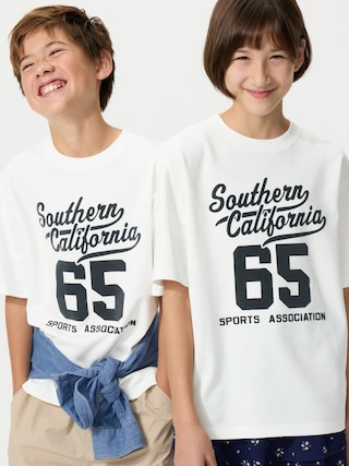 エアリズムコットングラフィッククルーネックTシャツ