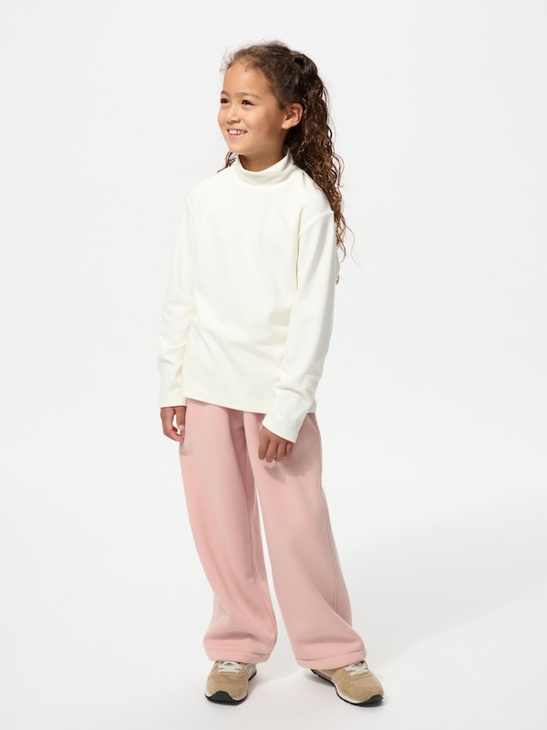 GIRLS ヒートテックコットンハイネックTシャツ長袖