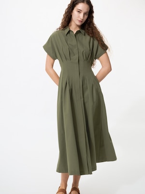 シアサッカーシャツワンピース