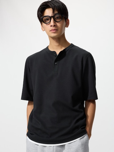 ドライワッフルヘンリーネックTシャツ 8