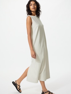 クレープジャージーワンピースノースリーブ