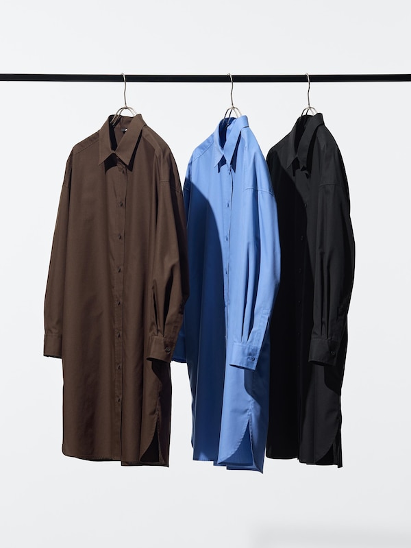 オーバーサイズシャツワンピース