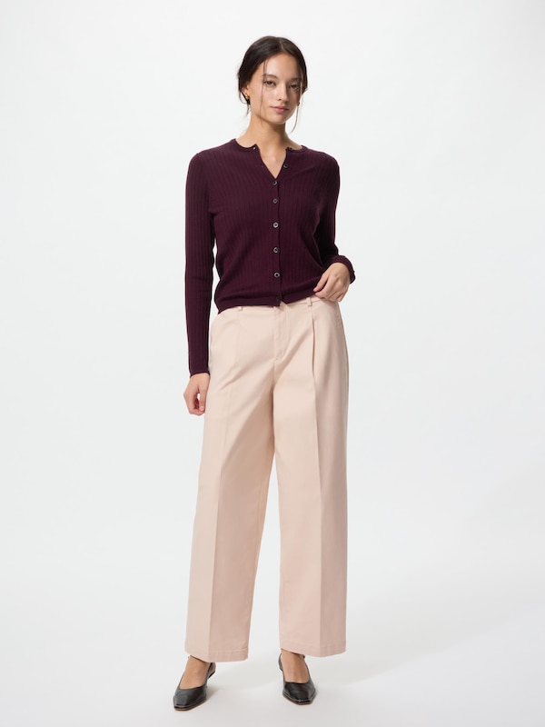 タックワイドパンツ/コットン