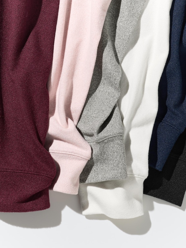 ソフトニットフリースモックネックT