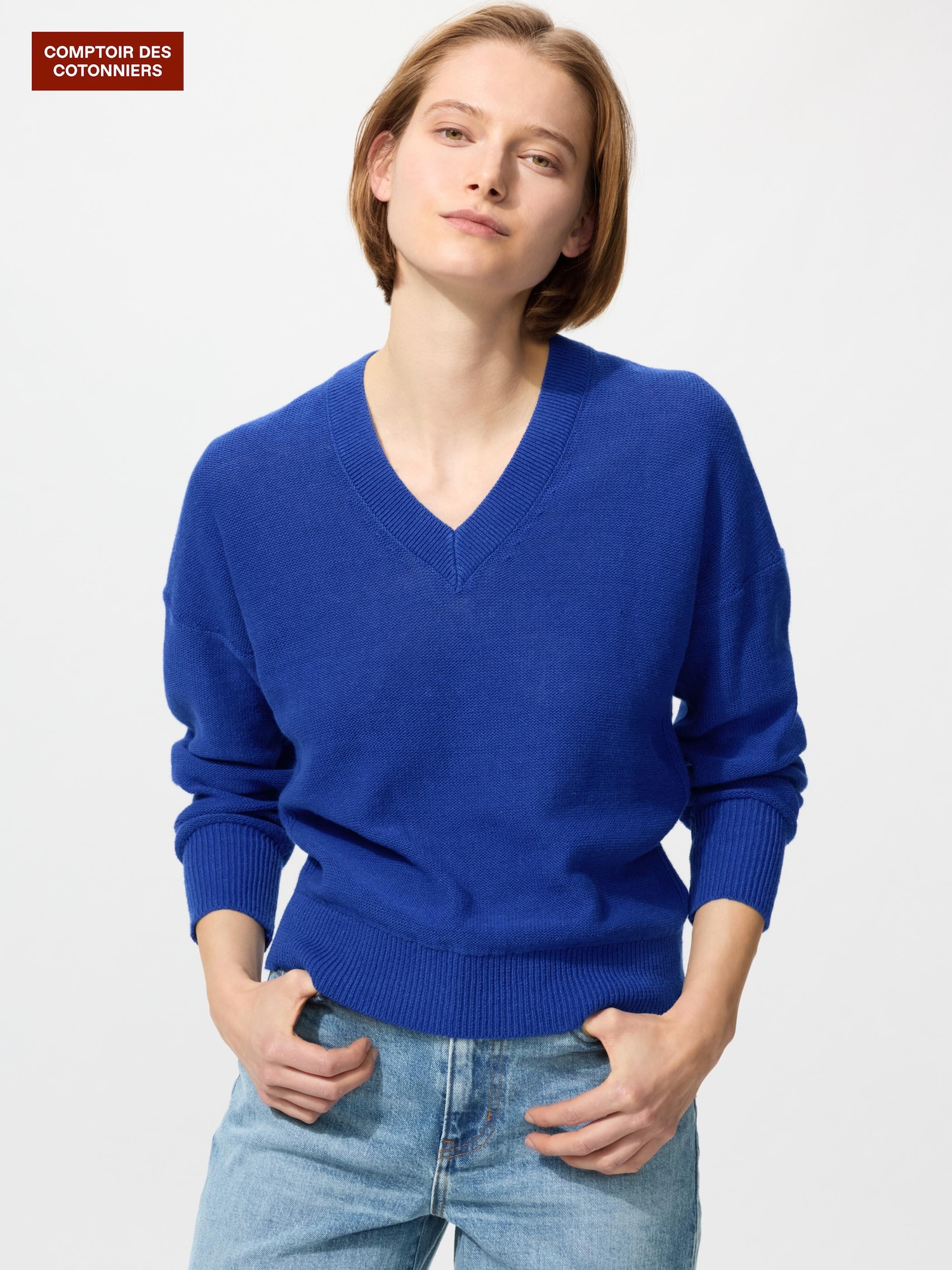 UNIQLO公式 | レディースのニット・セーター (Vネック)