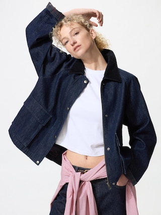 ユーティリティショートジャケットデニム