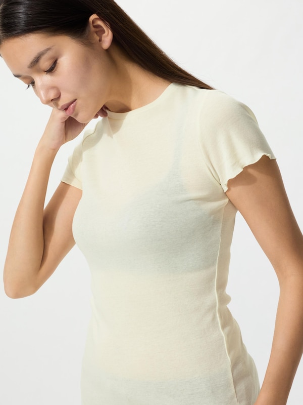 コットンフリルTシャツ