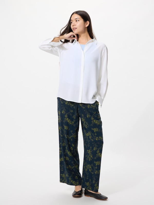 レーヨンプリントロングパンツ