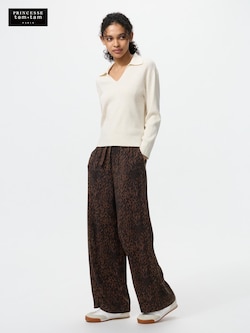 レーヨンプリントロングパンツ