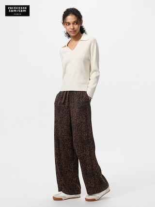 レーヨンプリントロングパンツ