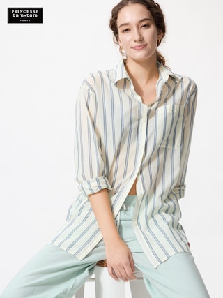 コットンロングシャツ