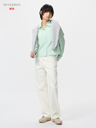 ストレートジーンズ丈長め