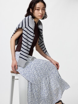 ティアードマキシスカート丈短め