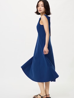 ウルトラストレッチエアリズムワンピースノースリーブ丈短め