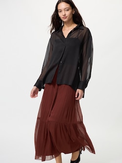 シフォンティアードスカート/丈長め