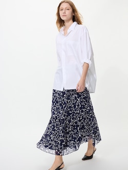 シフォンティアードスカート丈長め