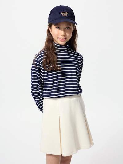 GIRLS ヒートテックコットンハイネックTシャツ長袖