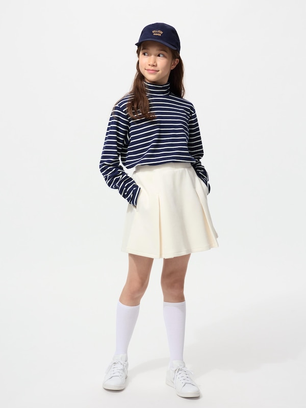 GIRLS ヒートテックコットンハイネックTシャツ長袖