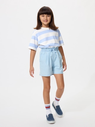 GIRLS イージーショートパンツ/シャンブレー