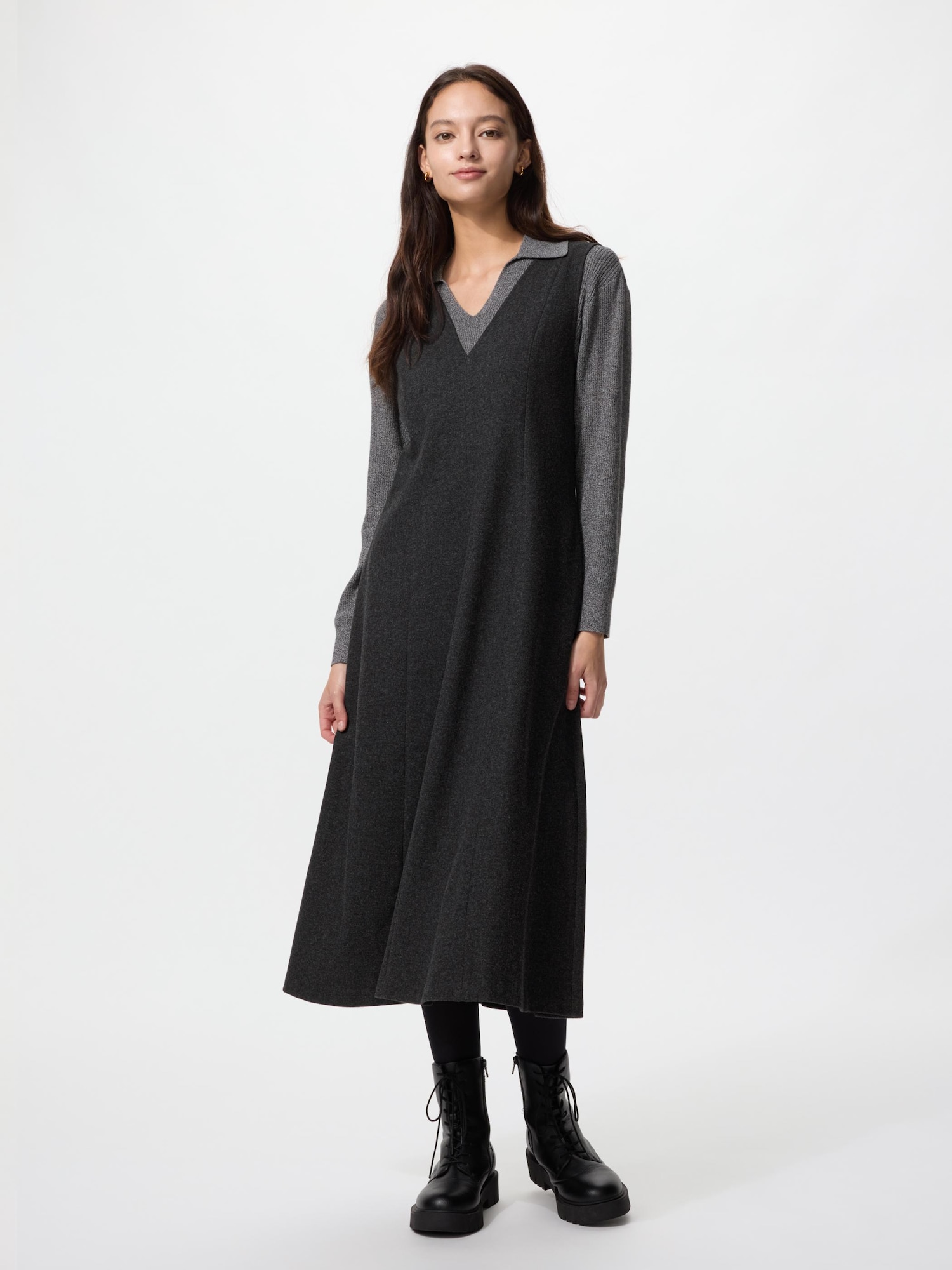 ユニクロ公式 | ブラッシュドジャージーワンピース