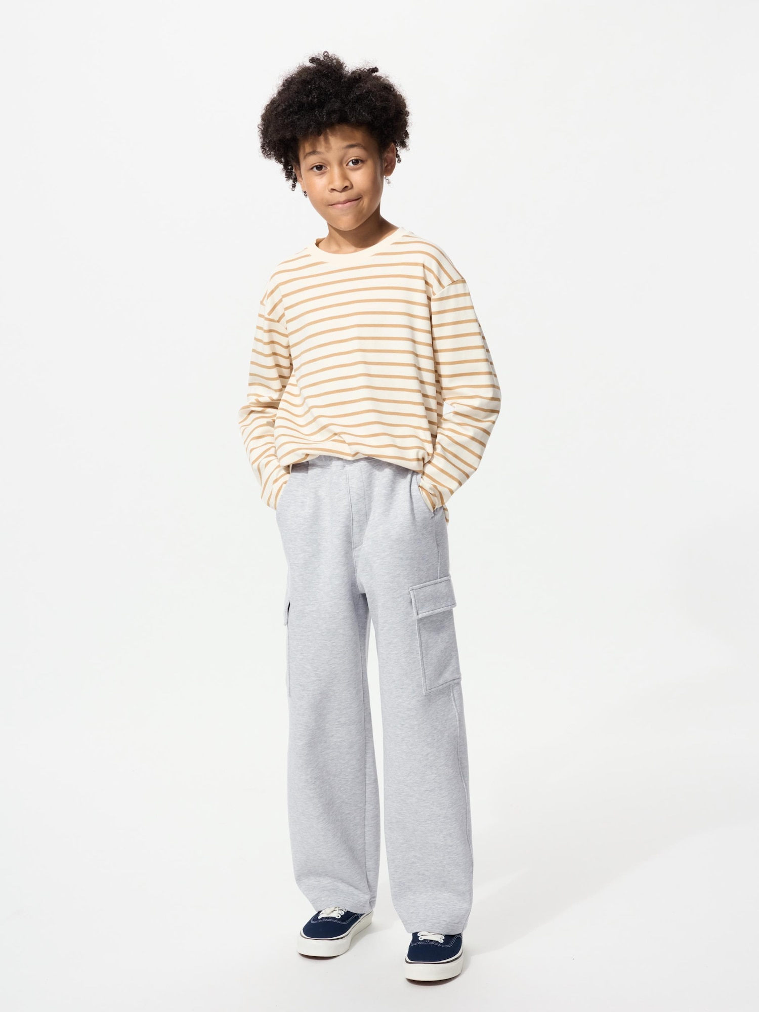 スウェパン　ユニクロC スウェットワイドパンツ UNIQLO ユニクロ C ブラウン Sサイズ