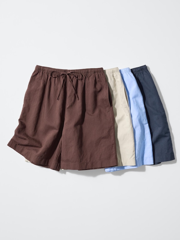 リネンブレンドイージーショートパンツ