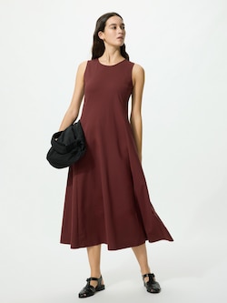 ウルトラストレッチエアリズムワンピース/ノースリーブ/丈長め