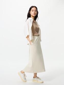 ドライスウェットナローロングスカート/丈短め