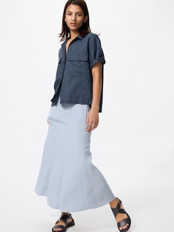 マーメイドマキシスカート丈短め