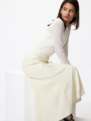 マーメイドマキシスカート丈短め